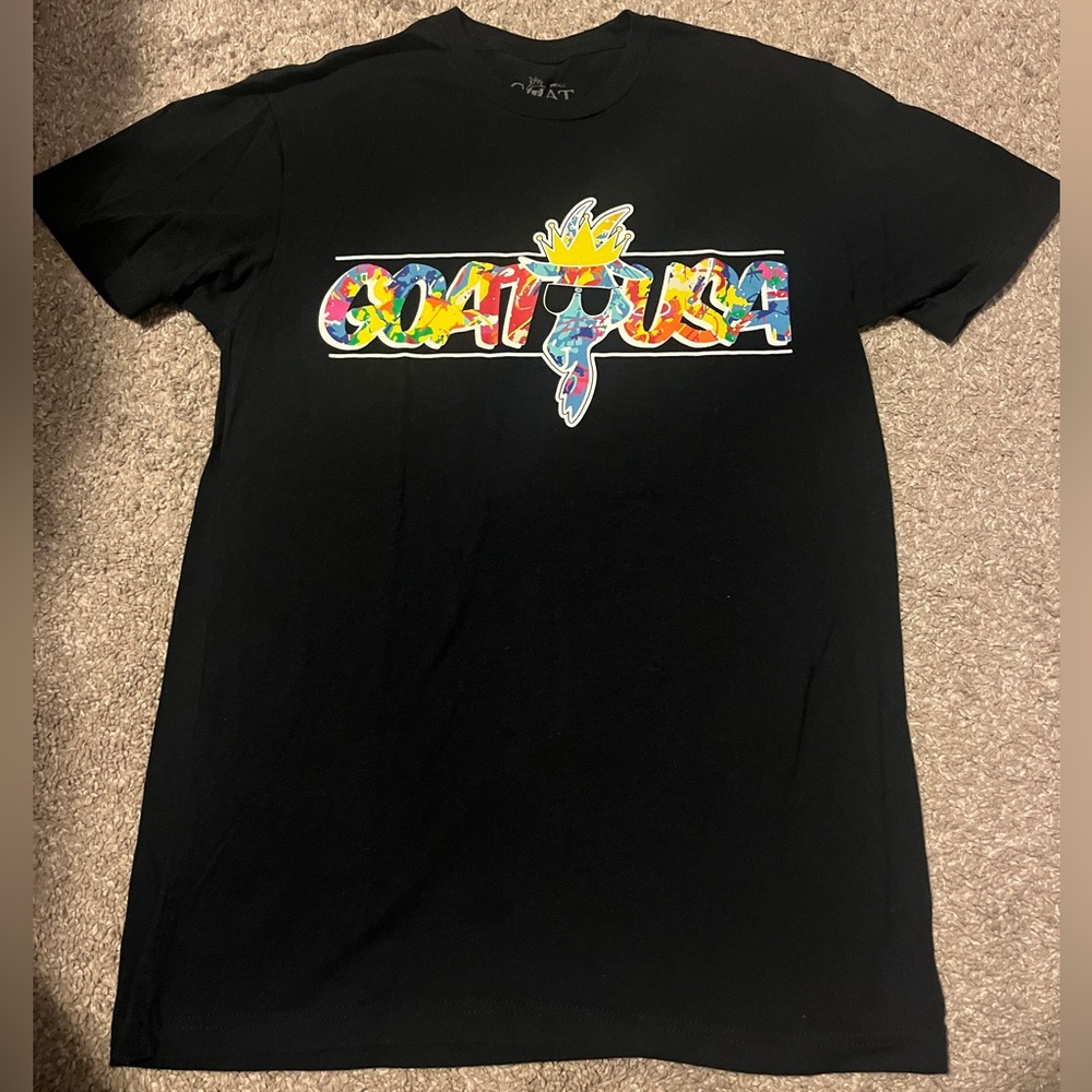 GOAT USA black splatter paint t-shirt
